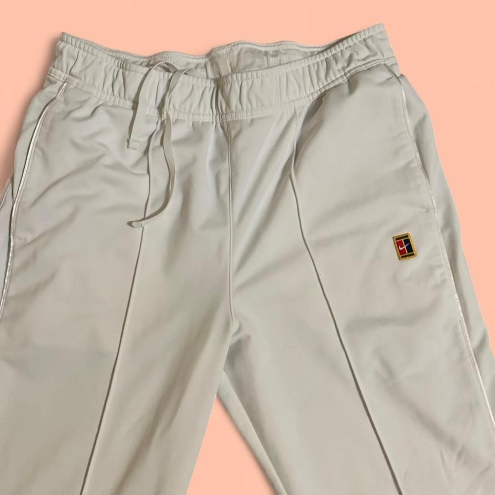 Nike White Tennis/track pants Pockets Large EUC